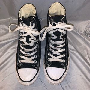 High Top Black converse, Women’s size 9, Men’s size 7